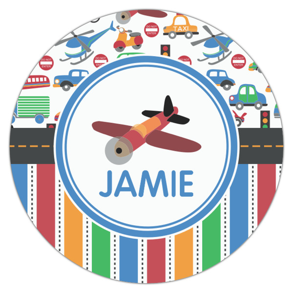 Transportation & Stripes Icing Circle - Small - Single