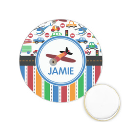 Transportation & Stripes Printed Cookie Topper - 1.25" (Personalized)