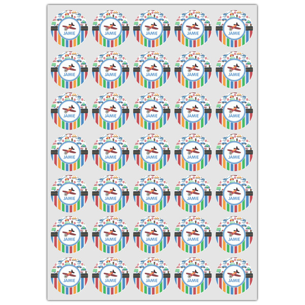 Transportation & Stripes Icing Circle - XSmall - Set of 35