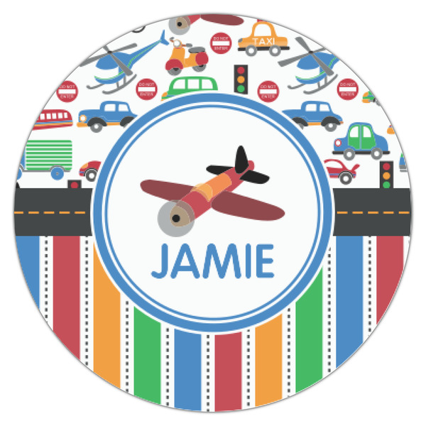 Transportation & Stripes Icing Circle - XSmall - Single