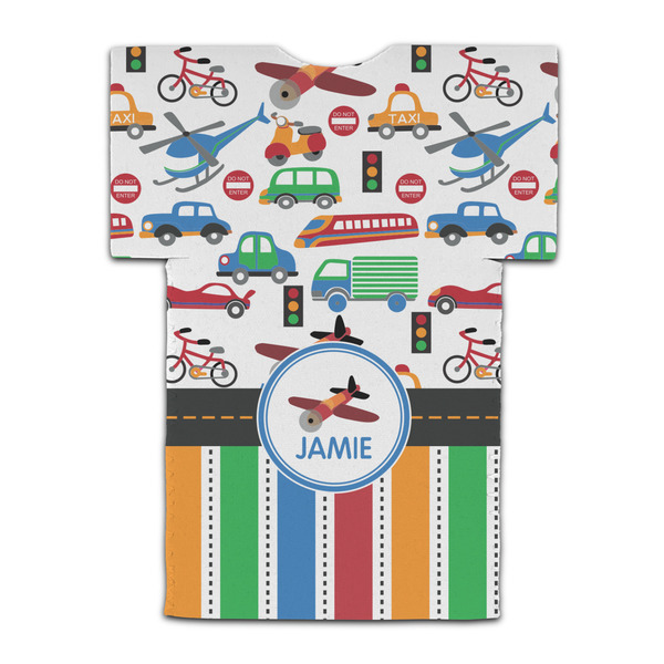 Transportation & Stripes Jersey Bottle Cooler - BACK (flat)