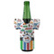 Transportation & Stripes Jersey Bottle Cooler - FRONT (on bottle)