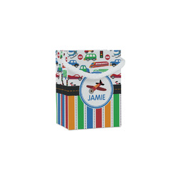 Transportation & Stripes Jewelry Gift Bags - Gloss (Personalized)