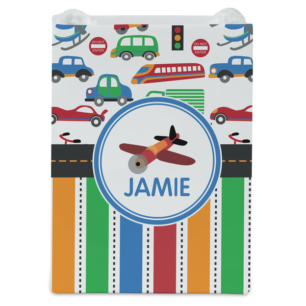 Transportation & Stripes Jewelry Gift Bag - Matte - Front