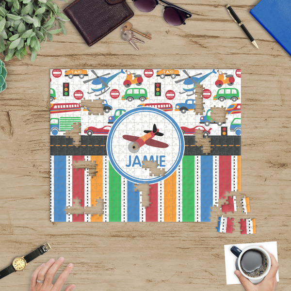 Transportation & Stripes Jigsaw Puzzle 500 Piece - In Context