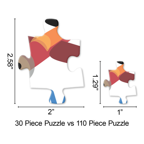 Transportation & Stripes Jigsaw Puzzle - Piece Comparison