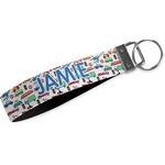 Transportation & Stripes Webbing Keychain Fob - Large (Personalized)