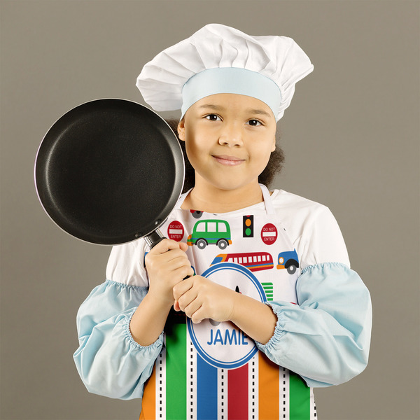 Transportation & Stripes Kid's Aprons - Medium - Lifestyle