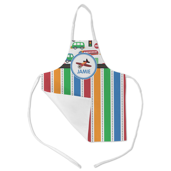 Transportation & Stripes Kid's Aprons - Medium - Main (med/lrg)
