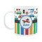 Transportation & Stripes Plastic Kids Mug (Personalized)