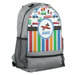 Transportation & Stripes Backpack (Personalized)
