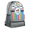 Transportation & Stripes Large Backpack - Gray - Angled View