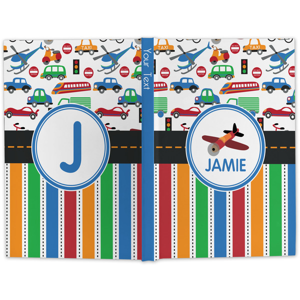 Transportation & Stripes Large Hard Cover Journal - Apvl