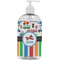 Transportation & Stripes Plastic Soap / Lotion Dispenser (16 oz - Large - White) (Personalized)
