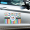 Transportation & Stripes Large Rectangle Car Magnets- In Context