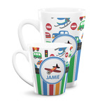Transportation & Stripes Latte Mug (Personalized)