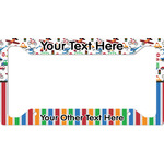 Transportation & Stripes License Plate Frame (Personalized)