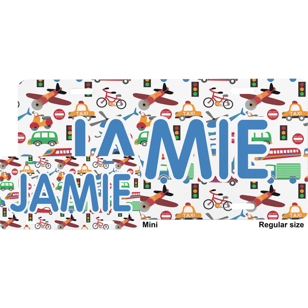 Transportation & Stripes License Plate (Sizes)