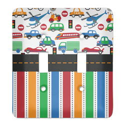 Transportation & Stripes Light Switch Cover (2 Toggle Plate)