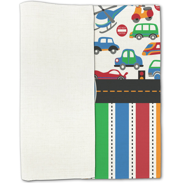 Transportation & Stripes Linen Placemat - Folded Half