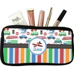 Transportation & Stripes Makeup / Cosmetic Bag (Personalized)