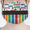 Transportation & Stripes Mask - Pleated (new) Front View on Girl
