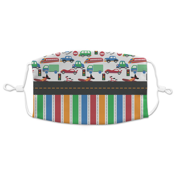 Custom Transportation & Stripes Adult Cloth Face Mask - XLarge