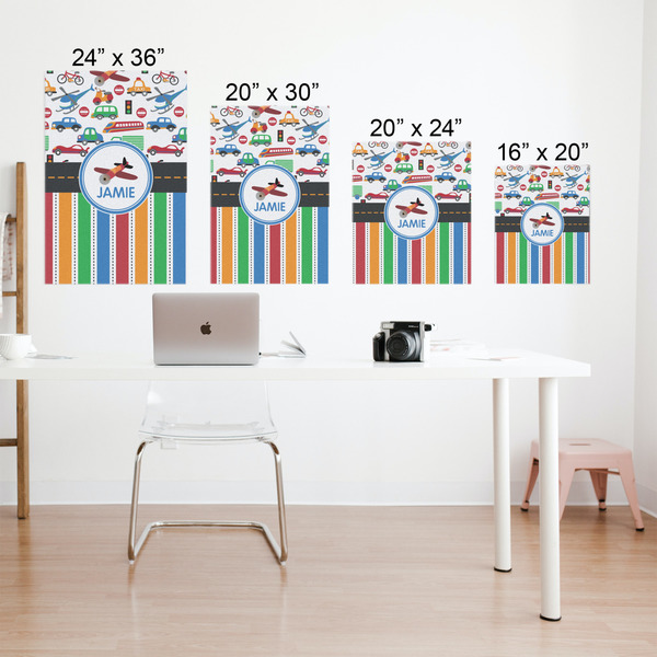 Transportation & Stripes Matte Poster - Sizes
