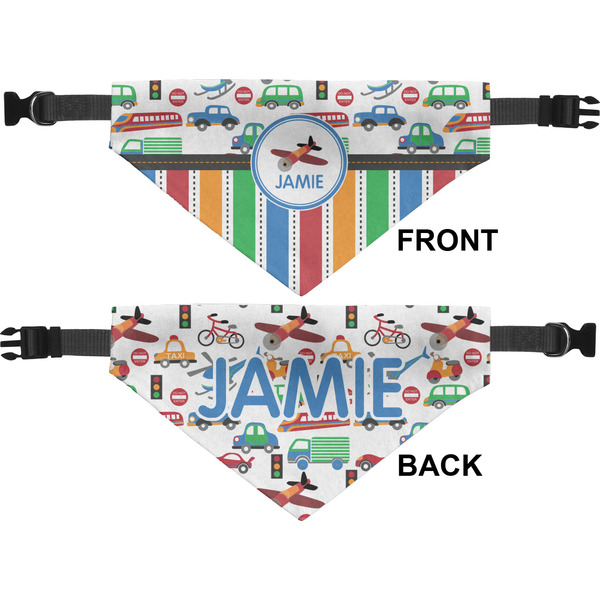 Transportation & Stripes Medium Dog Bandana Approval