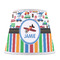 Transportation & Stripes Poly Film Empire Lampshade - Front View