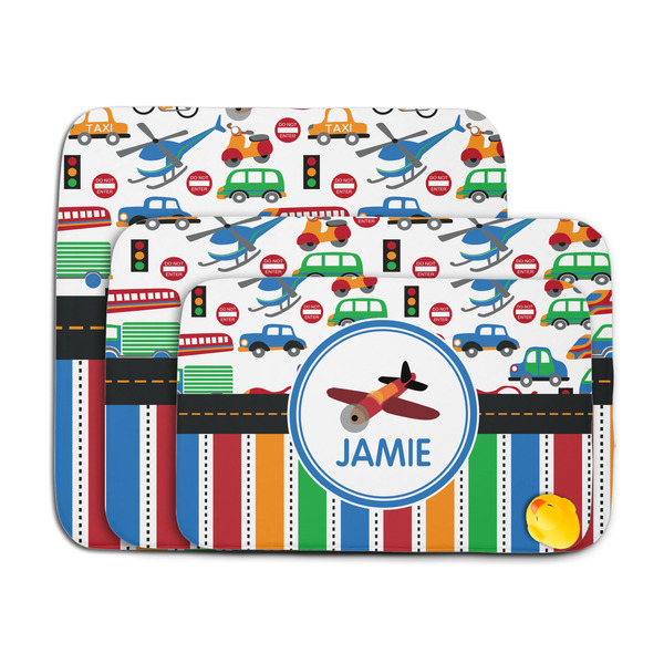 Transportation & Stripes Memory Foam Bath Mat - MAIN PARENT