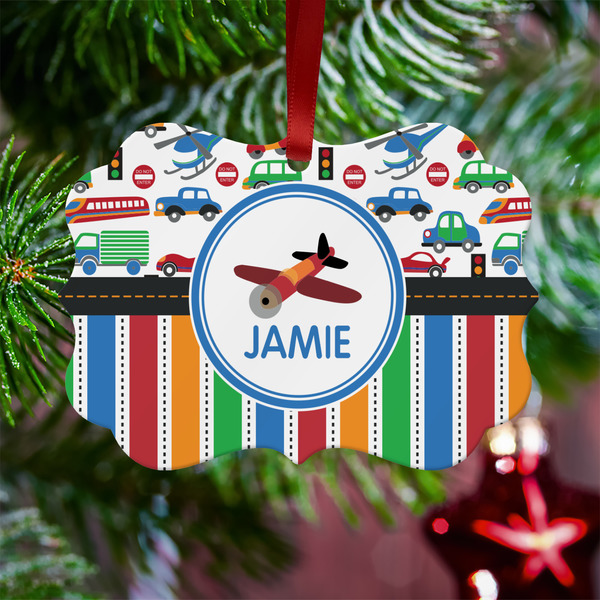 Transportation & Stripes Metal Benilux Ornament - Lifestyle