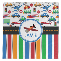 Transportation & Stripes Microfiber Dish Towel (Personalized)