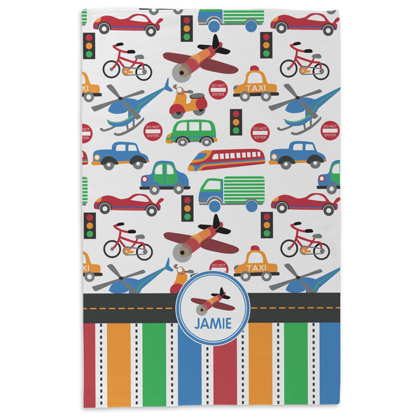 Transportation & Stripes Microfiber Dish Towel - APPROVAL