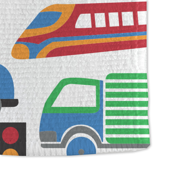 Transportation & Stripes Microfiber Dish Towel - DETAIL