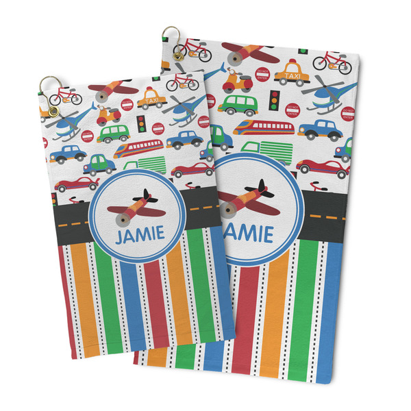 Transportation & Stripes Microfiber Golf Towel - PARENT/MAIN
