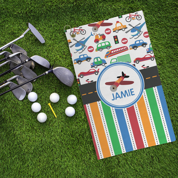 Transportation & Stripes Microfiber Golf Towels - LIFESTYLE