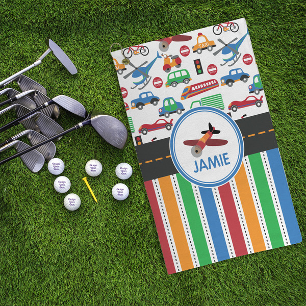 Transportation & Stripes Microfiber Golf Towels - LIFESTYLE