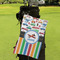 Transportation & Stripes Microfiber Golf Towels - Small - LIFESTYLE