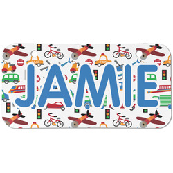 Transportation & Stripes Mini/Bicycle License Plate (2 Holes) (Personalized)