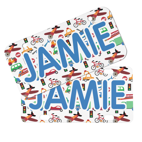 Transportation & Stripes Mini License Plates - MAIN (4 and 2 Holes)