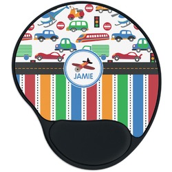 Transportation & Stripes Mouse Pad with Wrist Support
