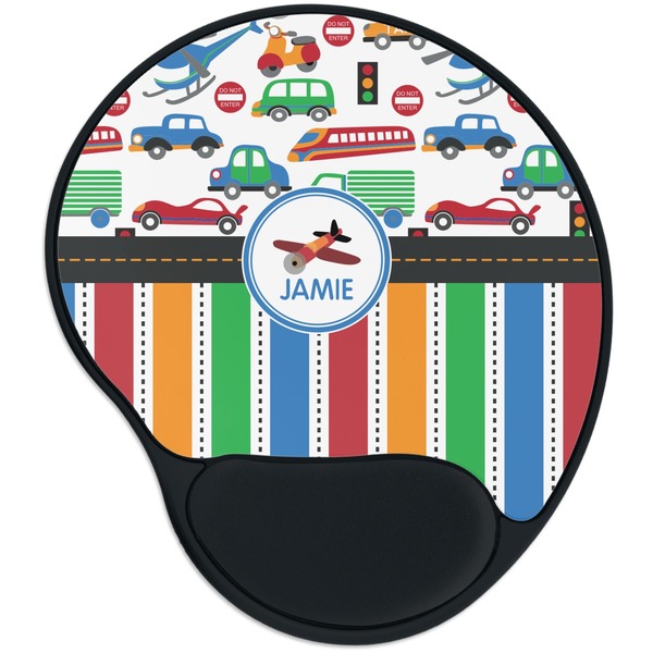 Custom Transportation & Stripes Mouse Pad with Wrist Support