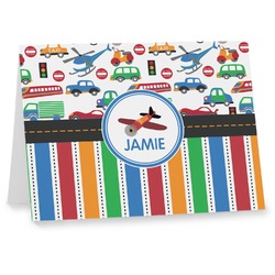 Transportation & Stripes Note cards (Personalized)