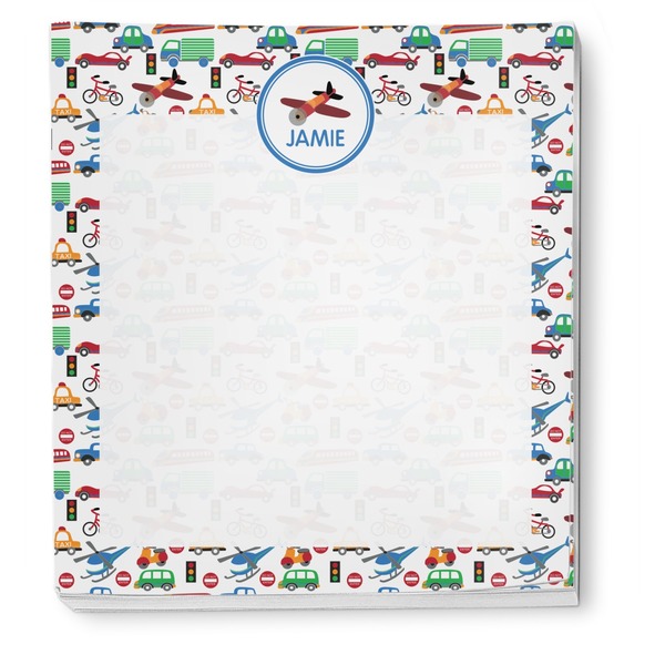 Transportation & Stripes Notepad - Apvl