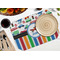 Transportation & Stripes Octagon Placemat - Single front (LIFESTYLE) Flatlay