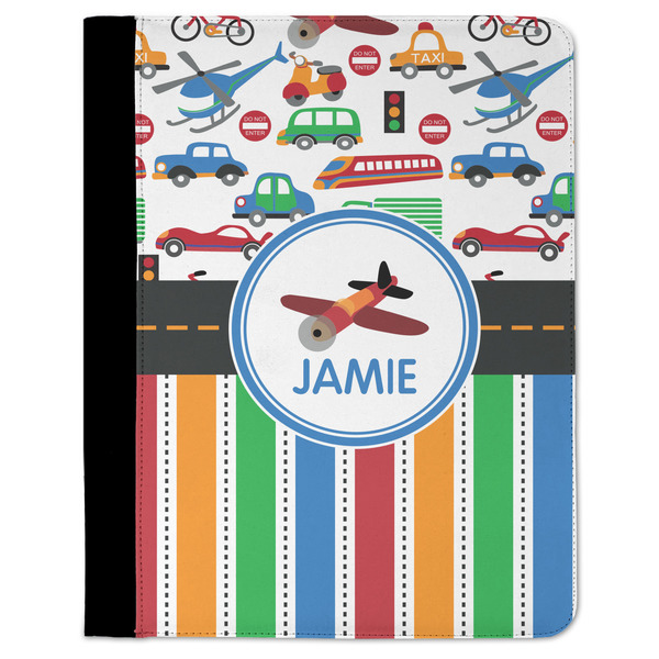 Custom Transportation & Stripes Padfolio Clipboard (Personalized)