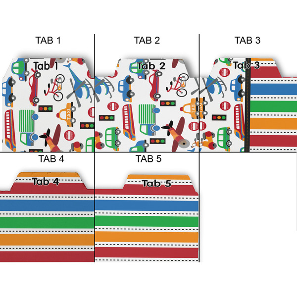 Transportation & Stripes Page Dividers - Set of 5 - Approval