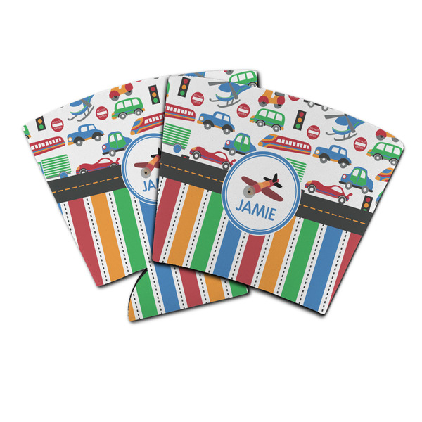 Custom Transportation & Stripes Party Cup Sleeve (Personalized)
