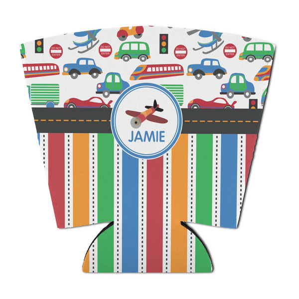 Custom Transportation & Stripes Party Cup Sleeve - with Bottom (Personalized)